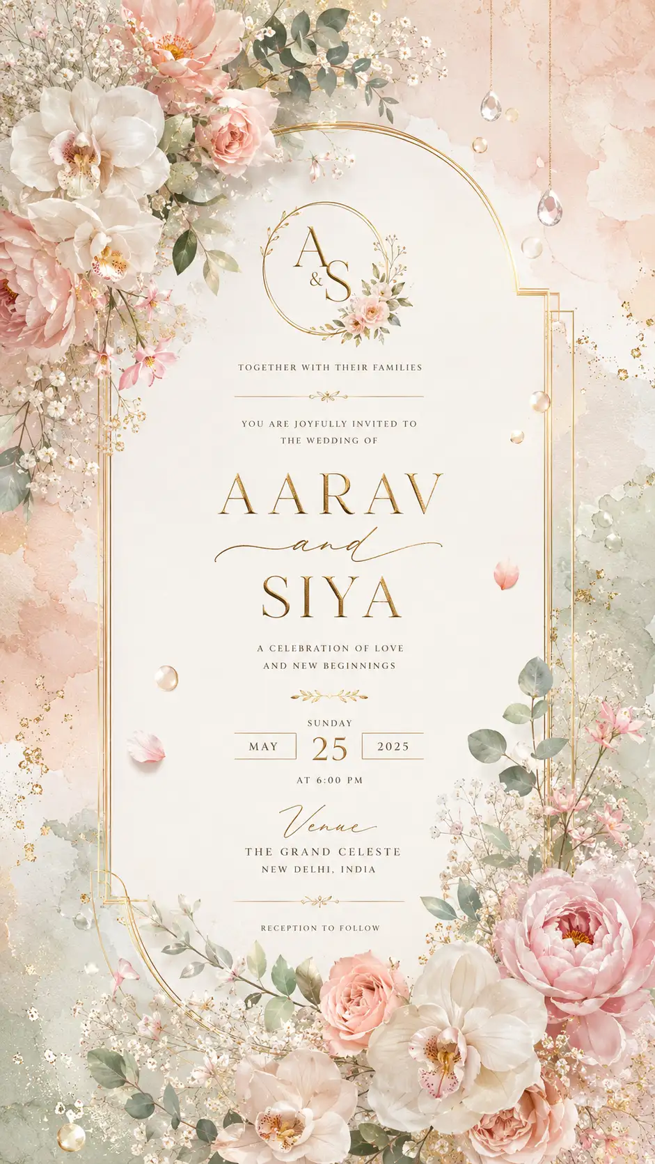 Vertical Wedding Card Mast 04